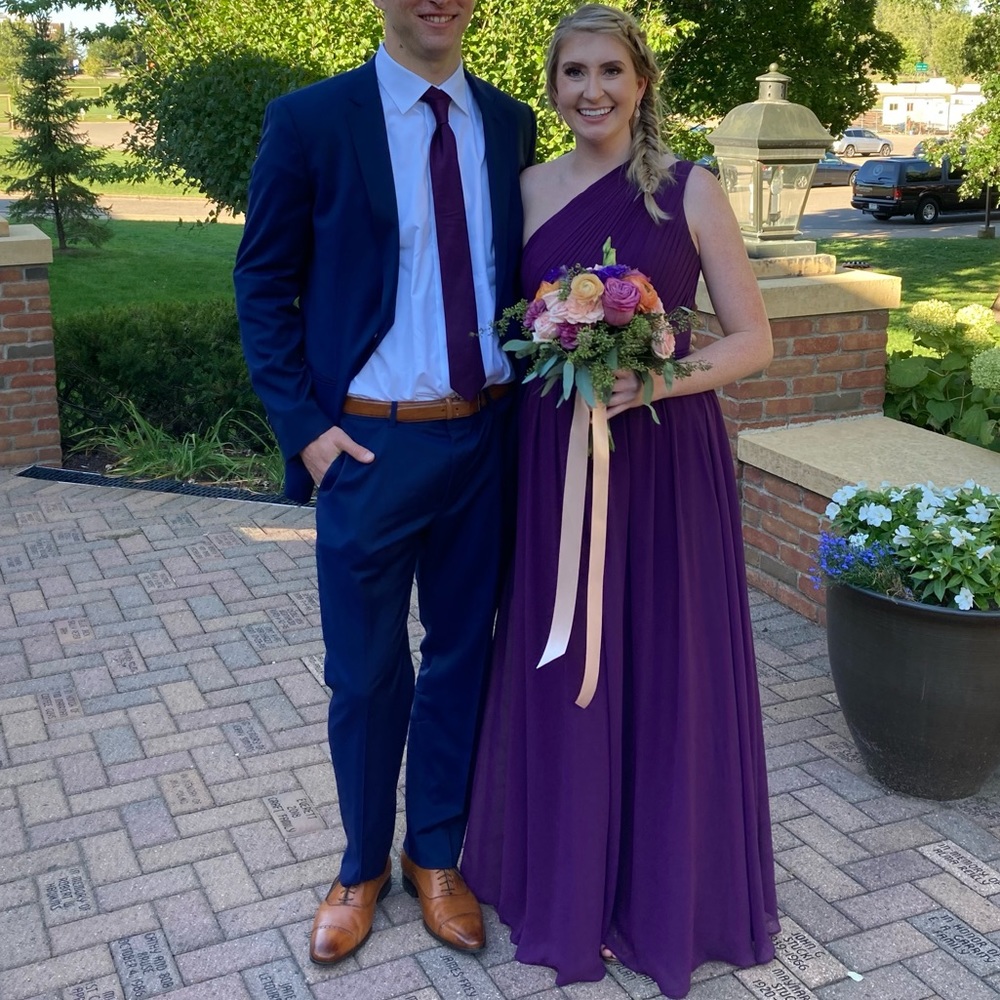 Azazie Molly Bridesmaid Dress in Grape size 8